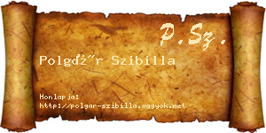 Polgár Szibilla névjegykártya